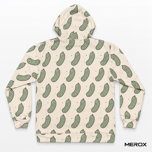 MEROX pickle pattern hoodie back view