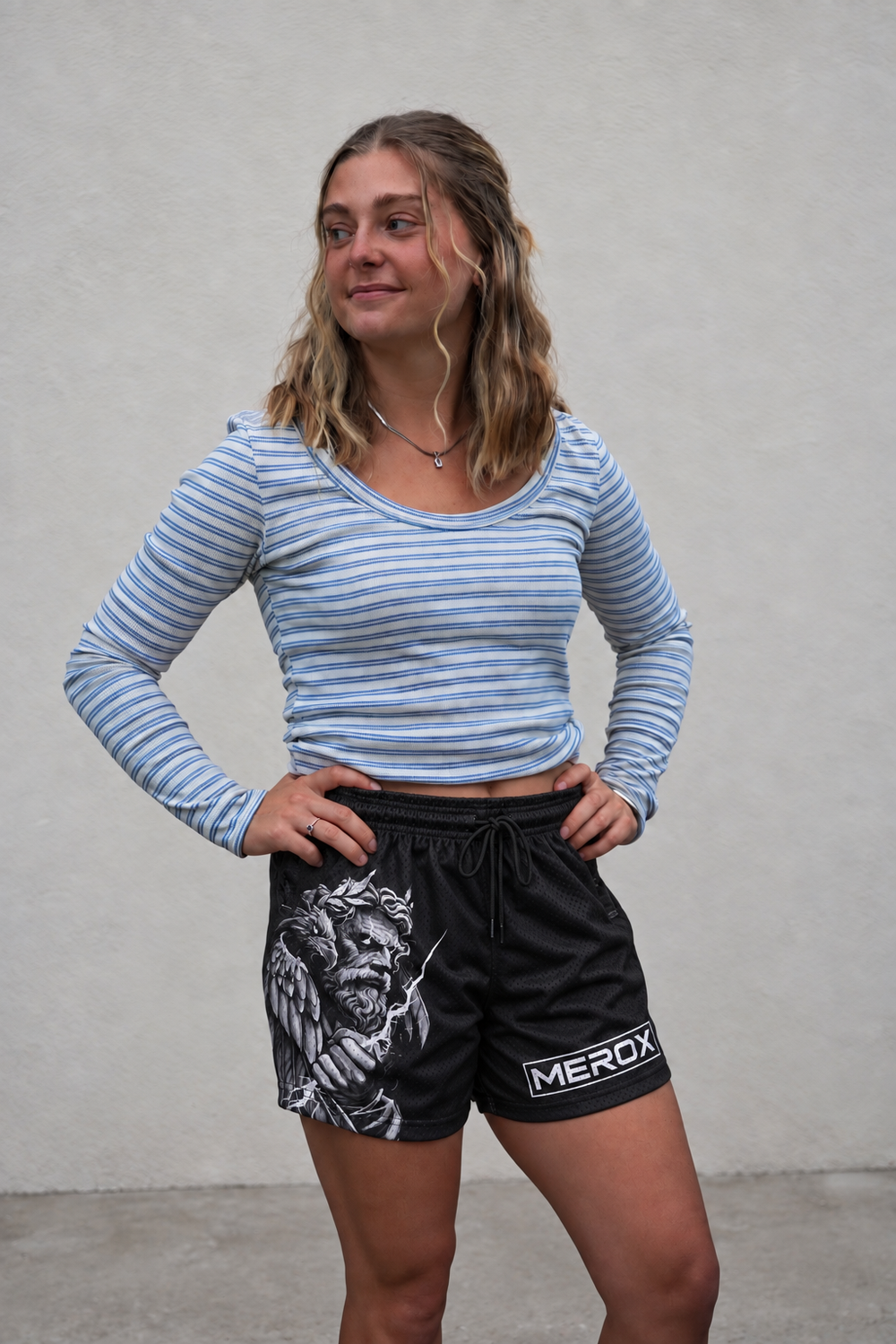 MEROX Zeus mesh shorts approved women's model photo