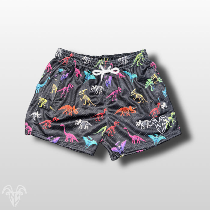 Goat Strength Final Stock – Dinosaur 5-Inch Mesh Shorts