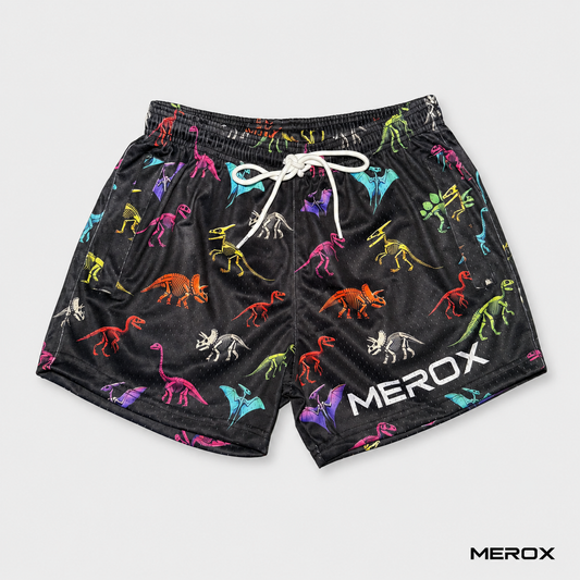 MEROX Dinosaur 5-inch mesh shorts