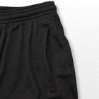 MEROX Solid Black 5-inch mesh shorts front view