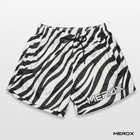 MEROX Zebra Print 5-inch mesh shorts front view