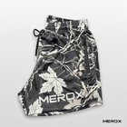 MEROX black and white maple camo 5-inch mesh shorts side view