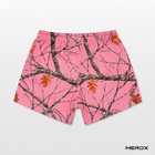 MEROX Pink Camo 5-inch mesh shorts back view