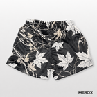 MEROX black and white maple camo 5-inch mesh shorts back view