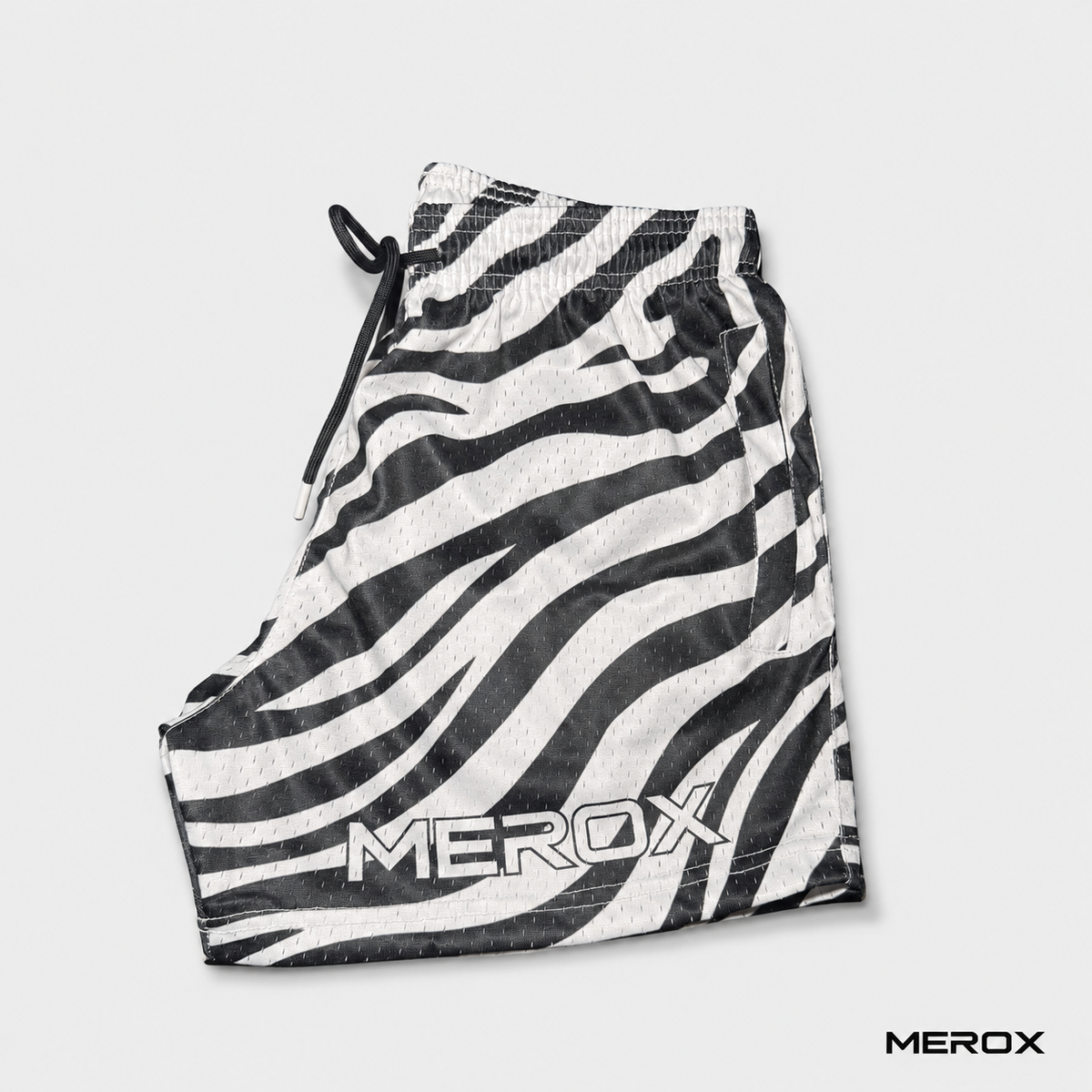 MEROX Zebra Print mesh shorts side view