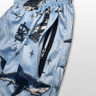 MEROX Shark and Nautical mesh shorts zipper pocket detail