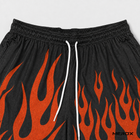 MEROX Flame mesh shorts elastic waistband and drawstrings