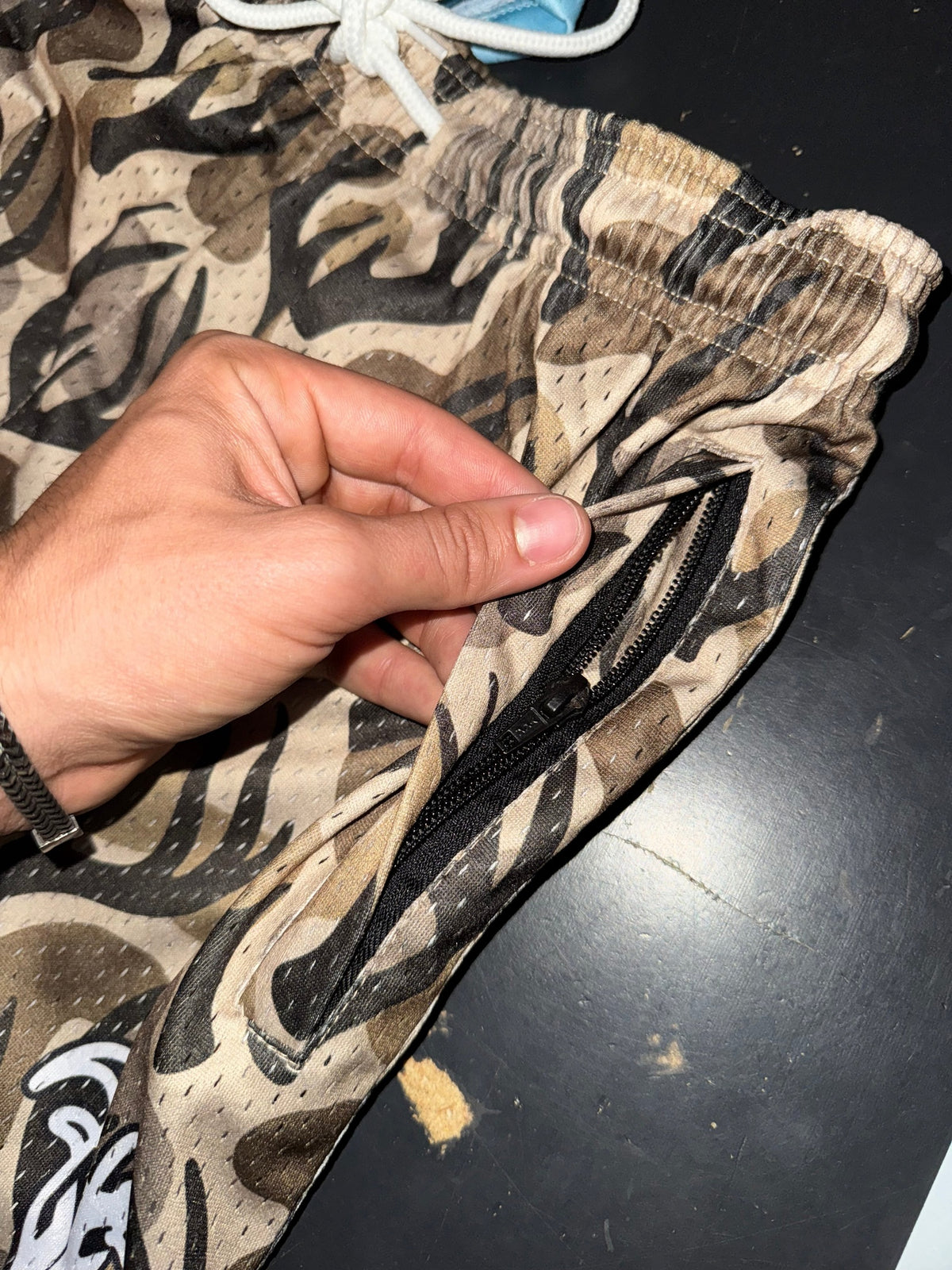Goat Strength Antler Camo mesh shorts final stock image 5