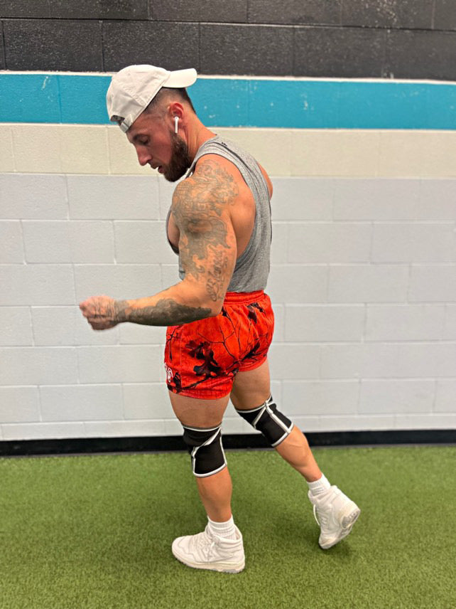 Goat Strength Orange Camo mesh shorts 8