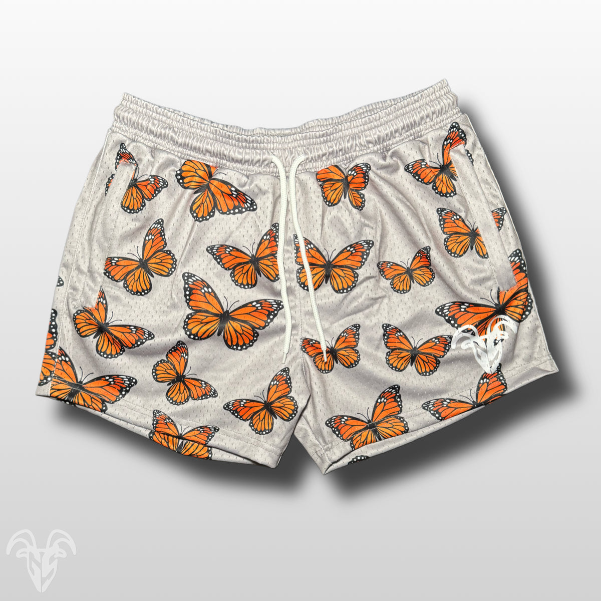 Goat Strength Final Stock – Monarch Butterfly 5-Inch Mesh Shorts