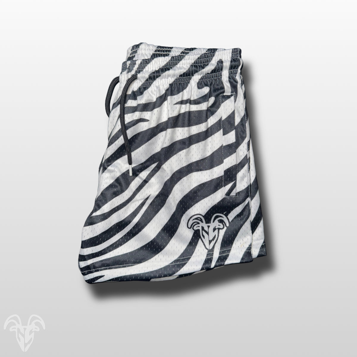 Goat Strength Final Stock – Zebra Print 5-Inch Mesh Shorts