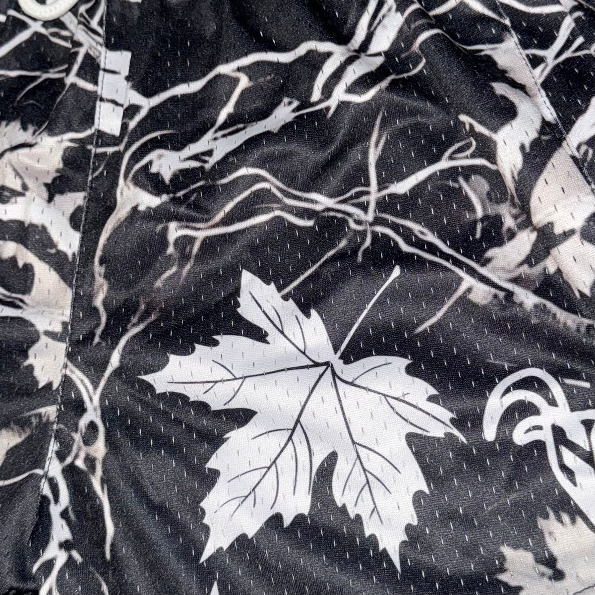 Goat Strength Final Stock – Black & White Maple Camo 5-Inch Mesh Shorts