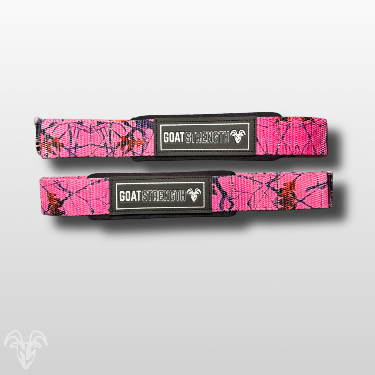 Goat Strength Final Stock – Pink Camo Lifting Straps (1 Pair)