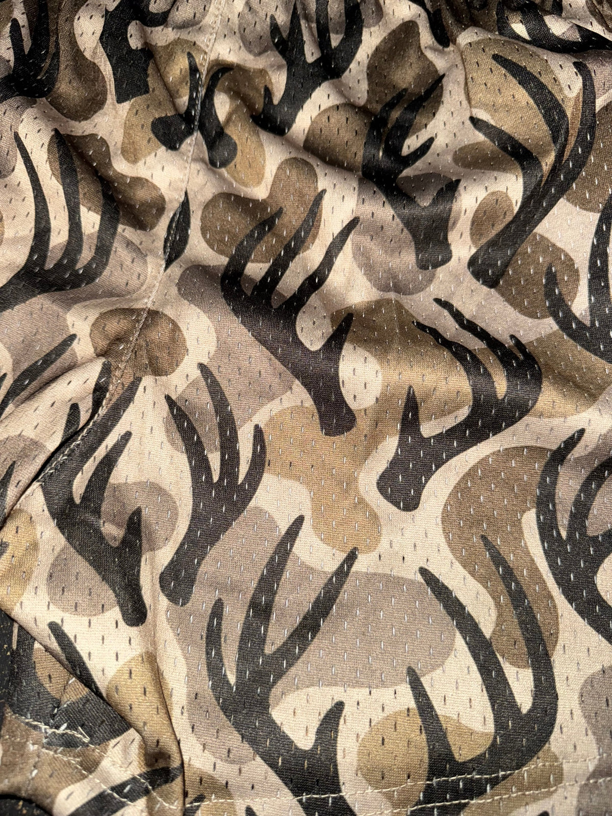 Goat Strength Antler Camo mesh shorts final stock image 6