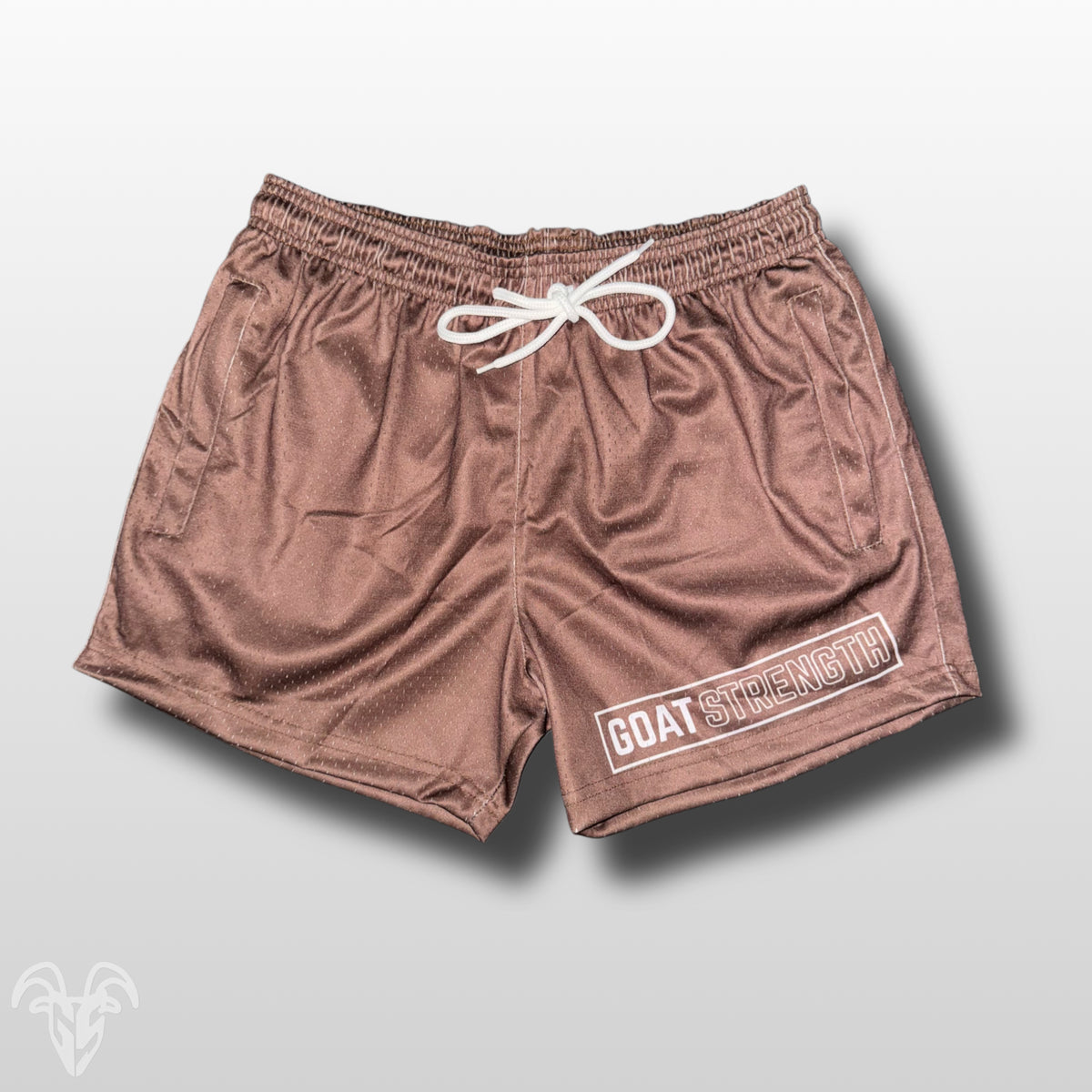 Goat Strength Final Stock – Brown 5-Inch Mesh Shorts