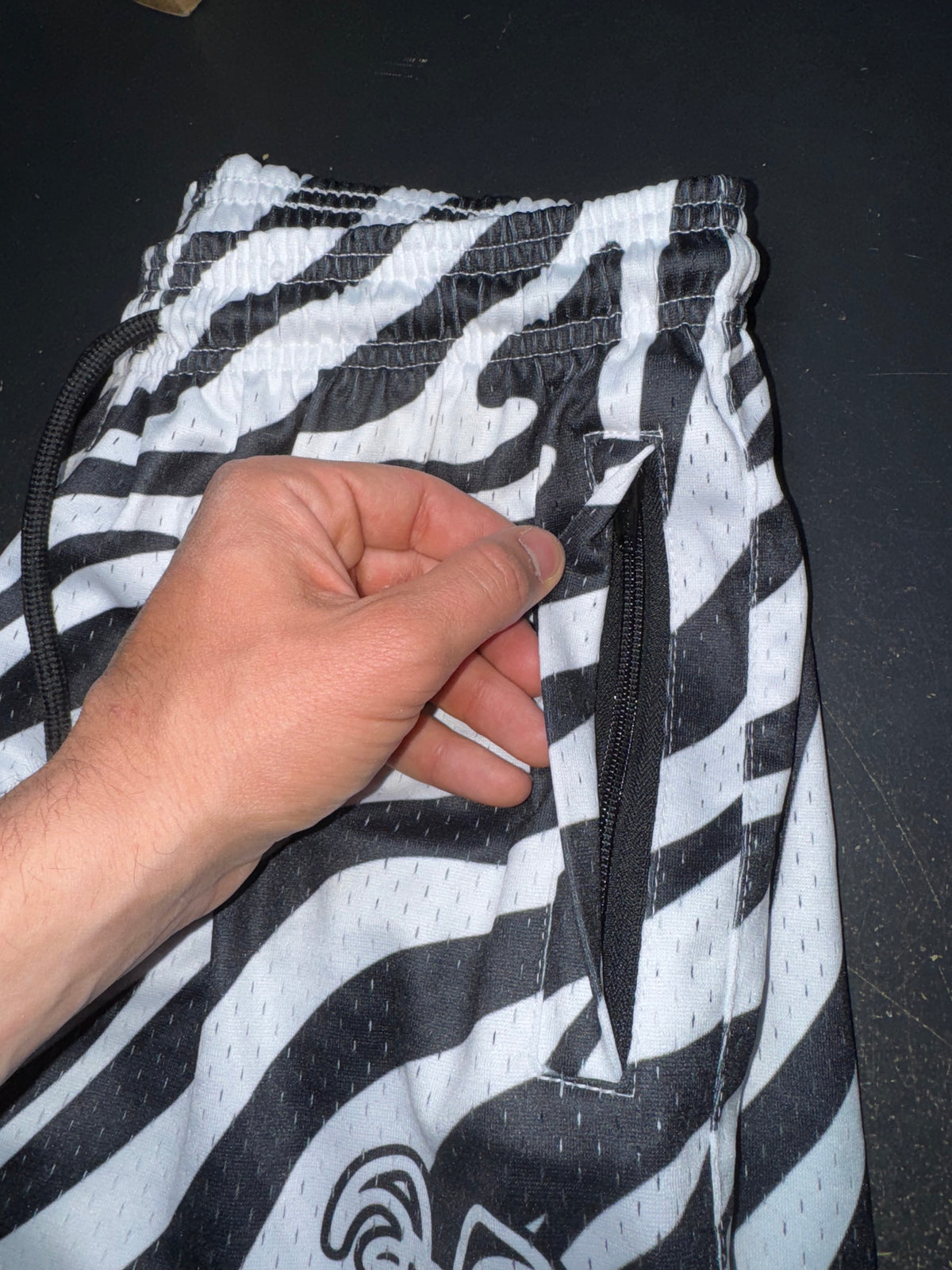 Goat Strength Final Stock – Zebra Print 5-Inch Mesh Shorts