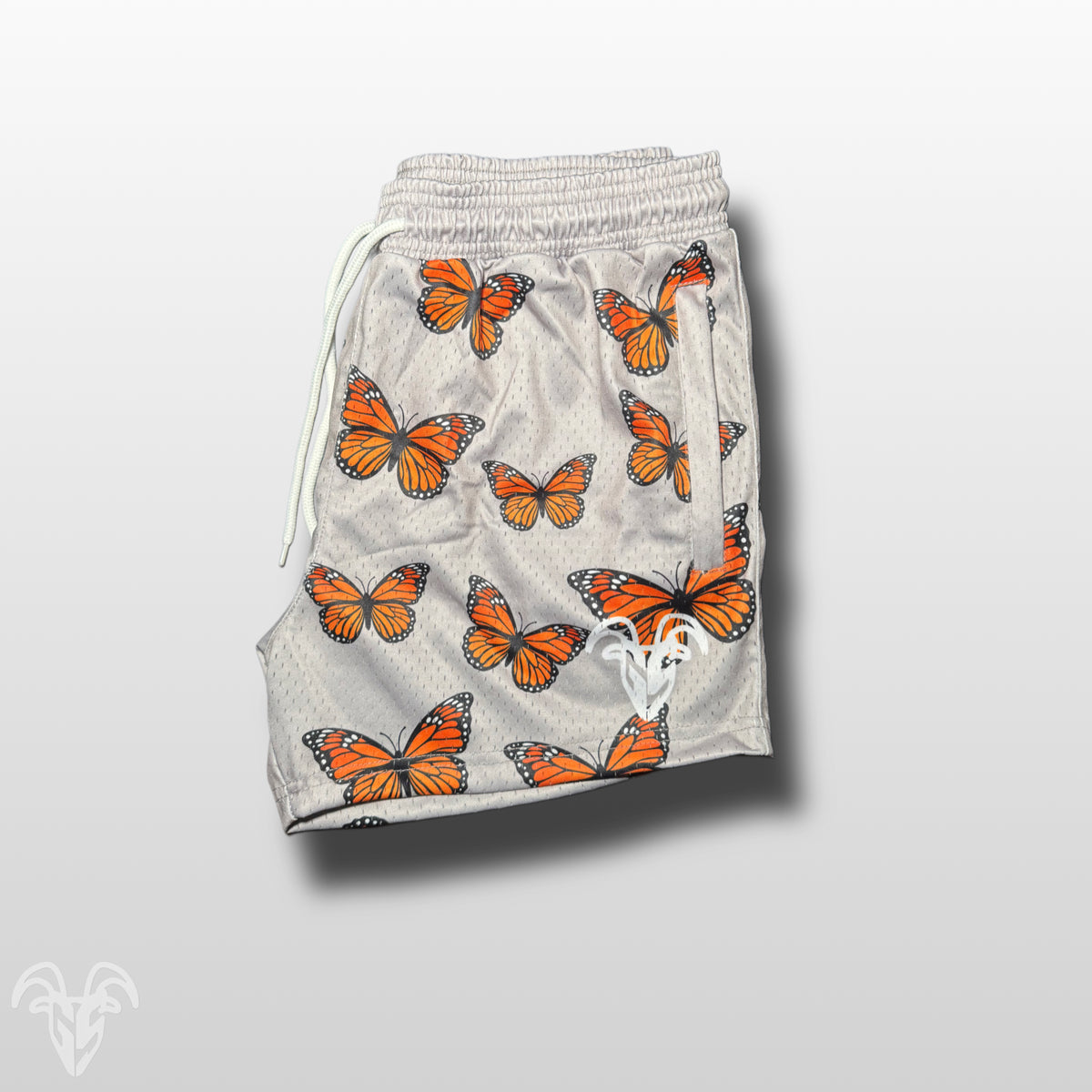 Goat Strength Final Stock – Monarch Butterfly 5-Inch Mesh Shorts