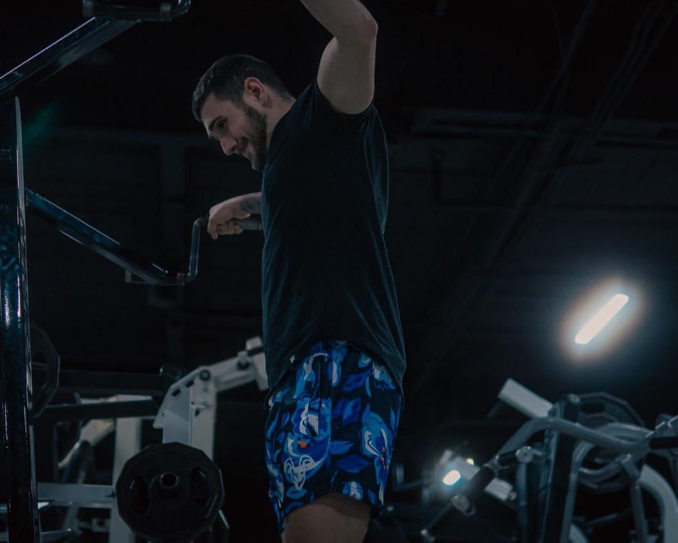 Goat Strength Final Stock – Blue Floral 5-Inch Mesh Shorts