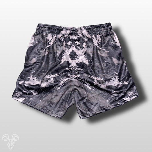 Goat Strength Final Stock – Scratch Camo 5-Inch Mesh Shorts