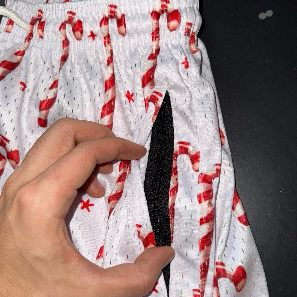 Goat Strength Final Stock – Candy Cane Mesh Shorts