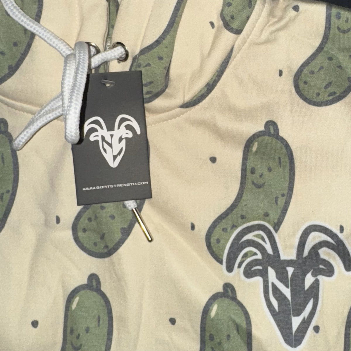 Goat Strength pickle pattern hoodie alternate view