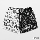 MEROX black and white bandana 5-inch mesh shorts front view