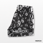 MEROX black and white bandana mesh shorts branded side view