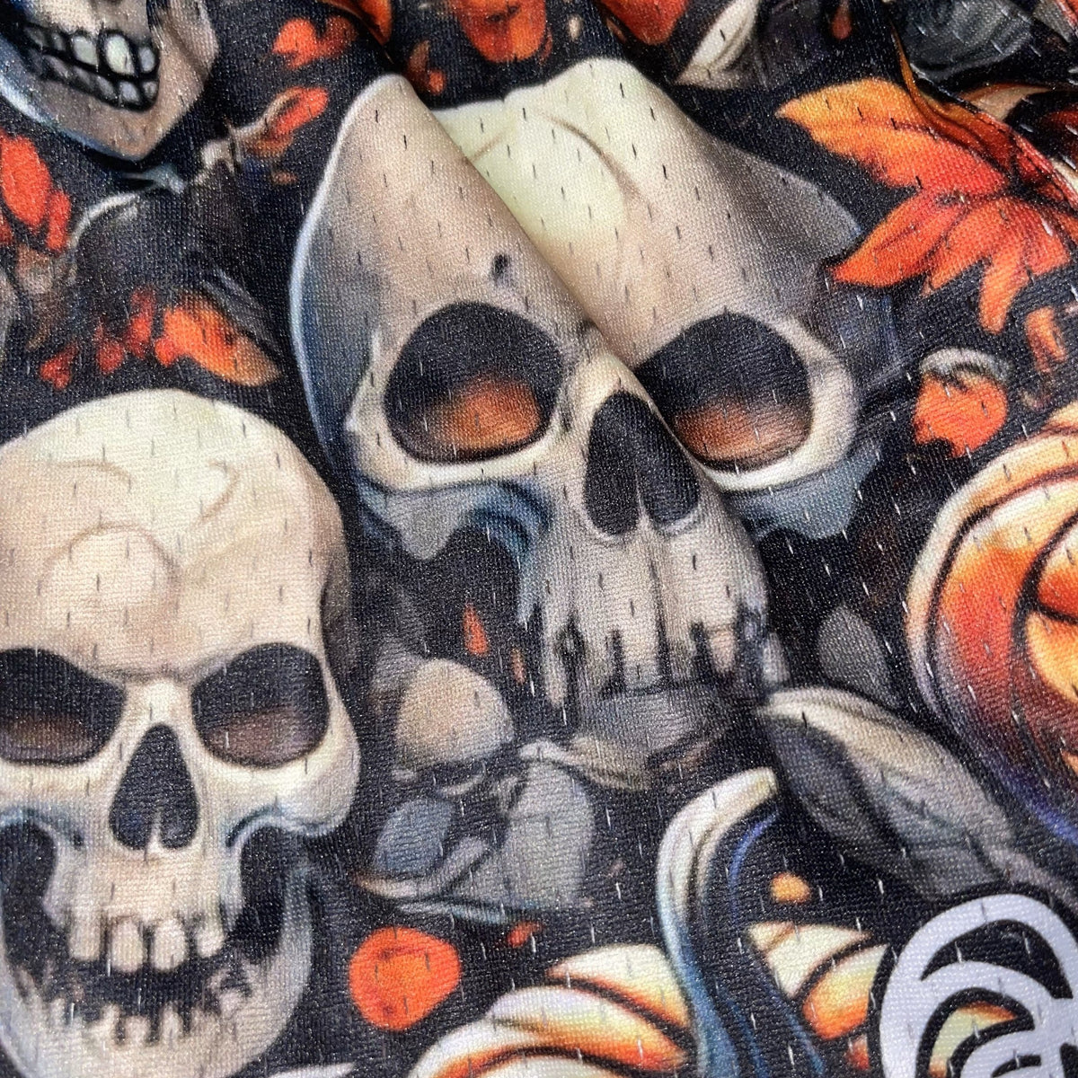 Goat Strength Final Stock – Skull & Jack-o’-Lantern 5-Inch Mesh Shorts