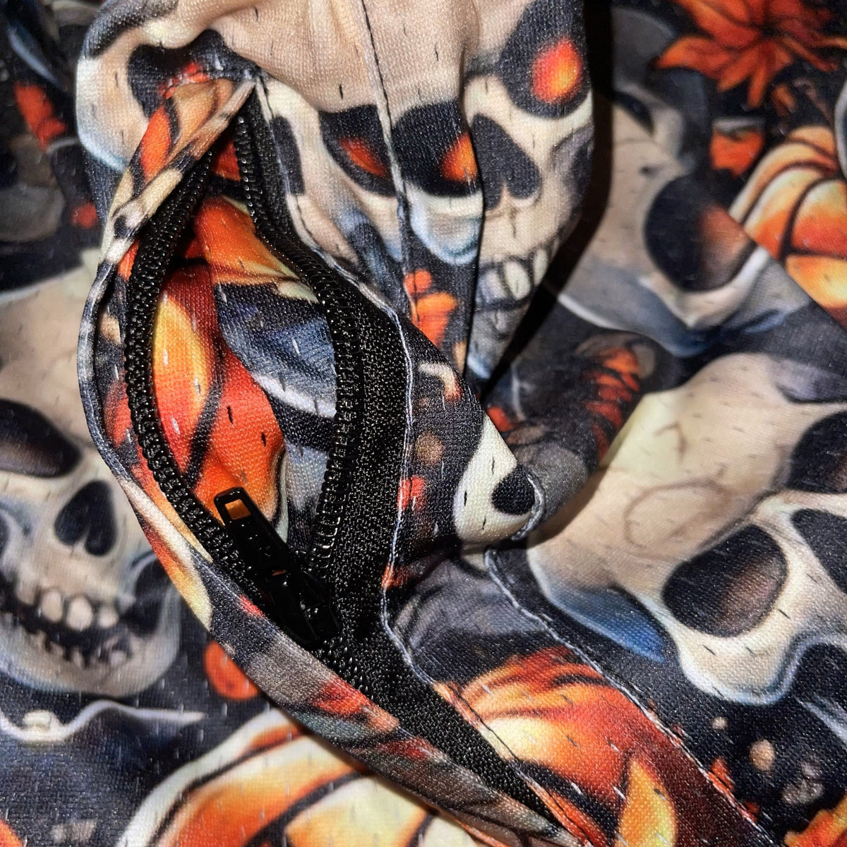 Goat Strength Final Stock – Skull & Jack-o’-Lantern 5-Inch Mesh Shorts