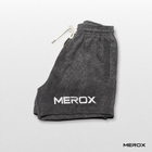MEROX Black Acid Wash cotton shorts side view