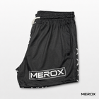 MEROX Black Half Barbed Wire mesh shorts branded side view