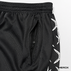 MEROX Black Half Barbed Wire mesh shorts zipper pocket detail