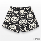MEROX Black and White Jack-o'-Lantern 5-inch mesh shorts back view