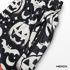 MEROX Black and White Jack-o'-Lantern mesh shorts zipper pocket detail
