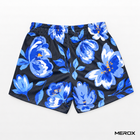 MEROX Blue Floral 5-inch mesh shorts back view