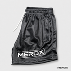 MEROX black and white checkered mesh shorts side view