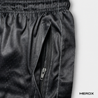 MEROX checkered mesh shorts secure zipper pocket detail