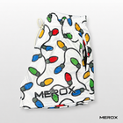 Branded side view of MEROX Christmas Lights 5-inch mesh shorts
