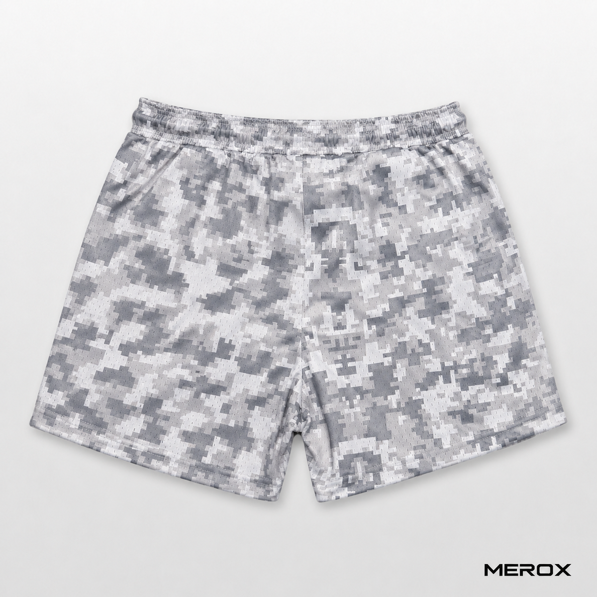 MEROX Digital Camo 5-inch mesh shorts back view