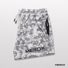 MEROX Digital Camo mesh shorts side and zipper view