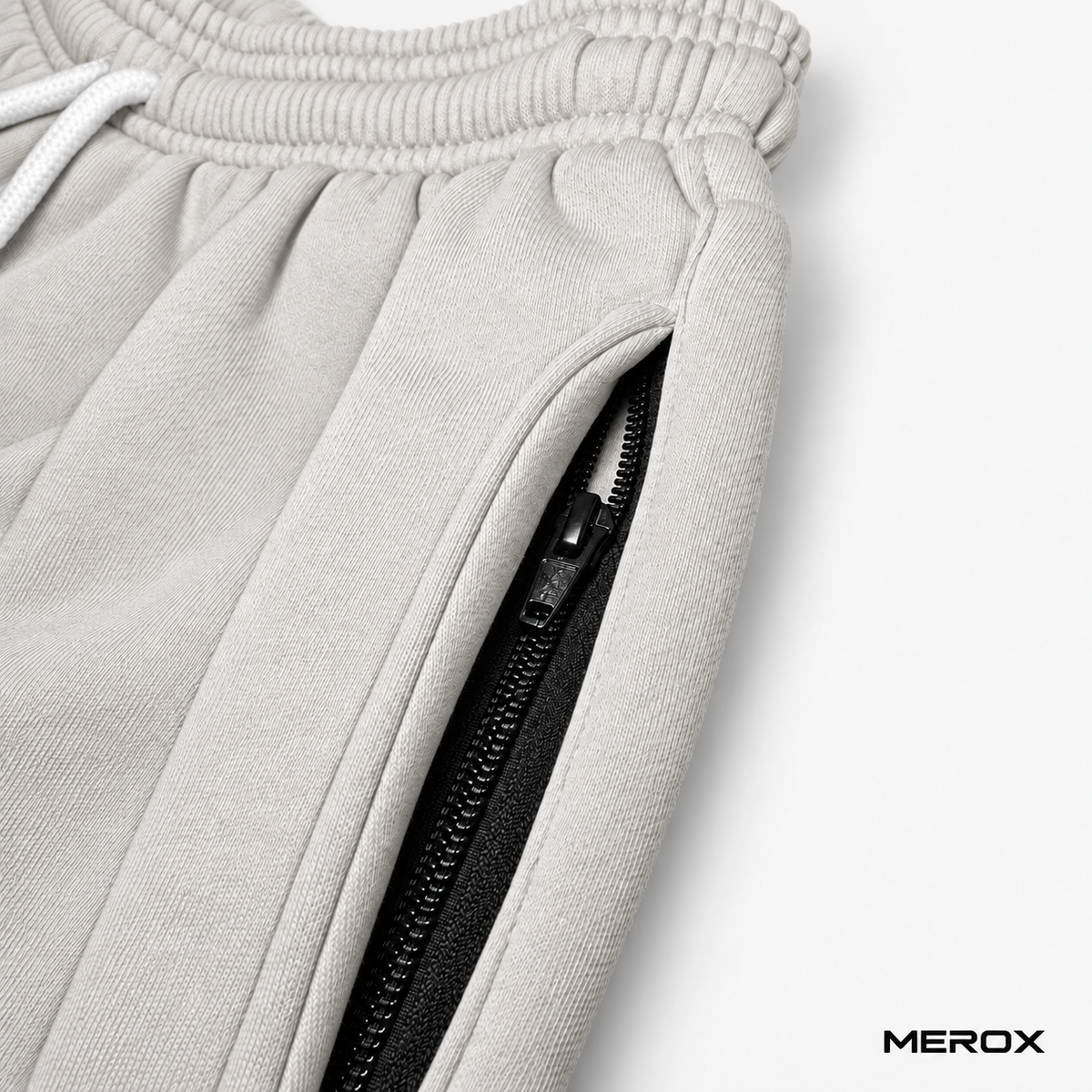 MEROX gray joggers zipper