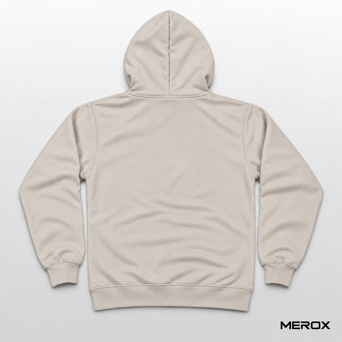 MEROX khaki embroidered hoodie back view