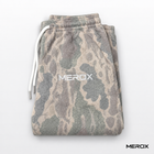 Folded MEROX Old School Camo sweatpants with drawstring