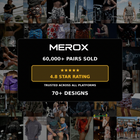 MEROX 60,000 plus pairs sold and 4.8 star rating customer collage