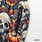 MEROX Skull and Jack-o'-Lantern mesh shorts zipper pocket detail