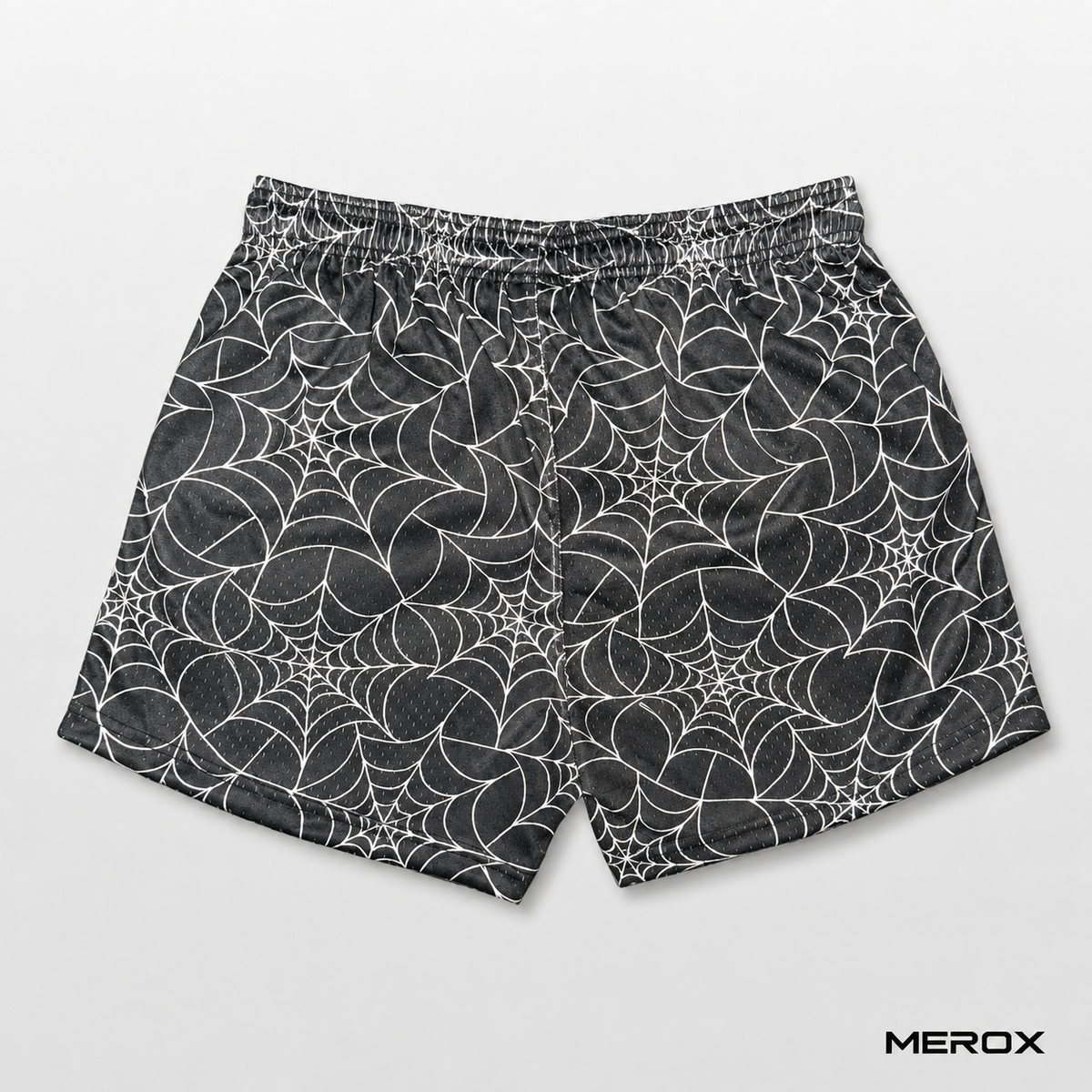 MEROX Spider Web unisex mesh shorts back view