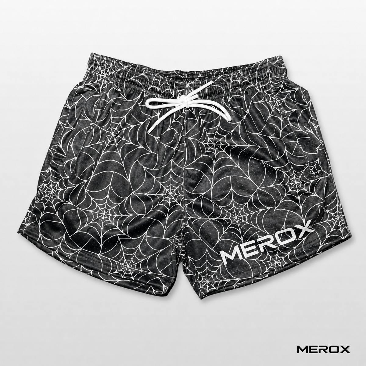 MEROX Spider Web 5-inch mesh shorts front view