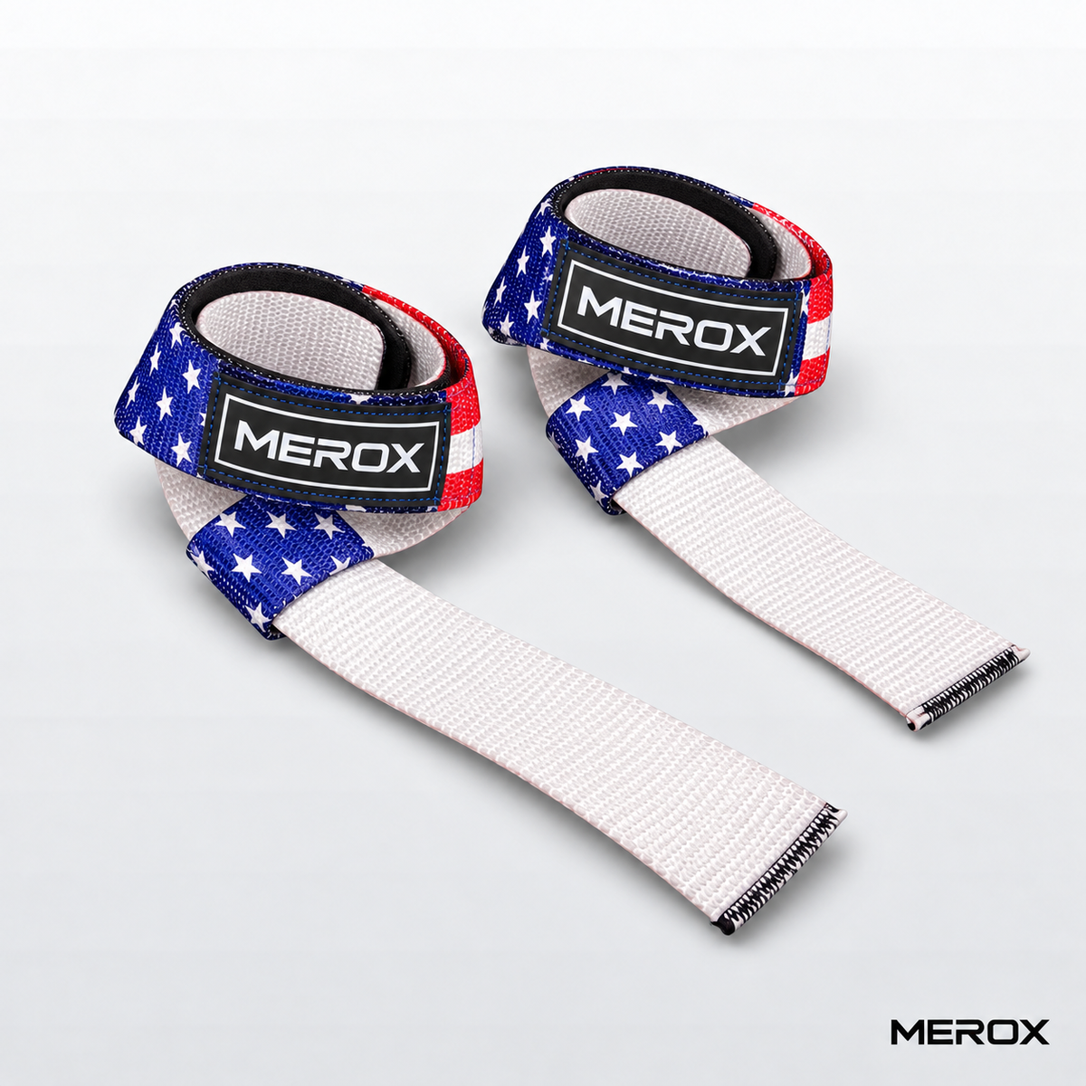 MEROX USA flag lifting straps angled pair