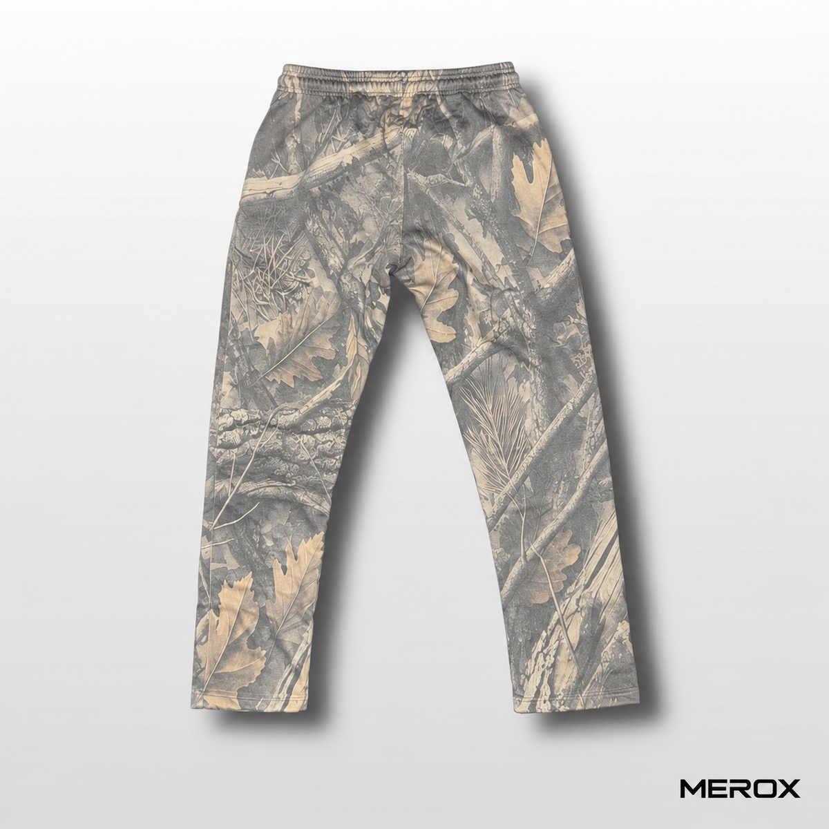 MEROX vintage woodland camo joggers back view